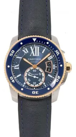 Cartier Calibre de Cartier W2CA0008 43mm Yellow gold and Stainless steel Blue