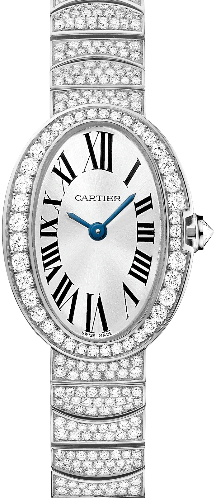 Cartier Mini Baignoire HPI00327 25.5mm White gold and Diamond Silver