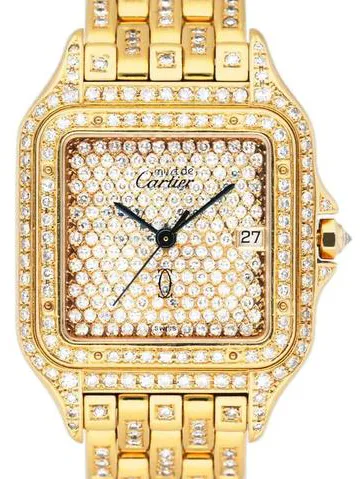 Cartier Panthère W25014B9 29mm Yellow gold Pave