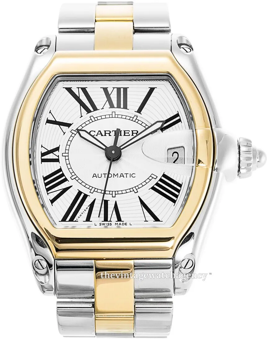 Cartier Roadster w62031y4 18 carat yellow gold steel Silver