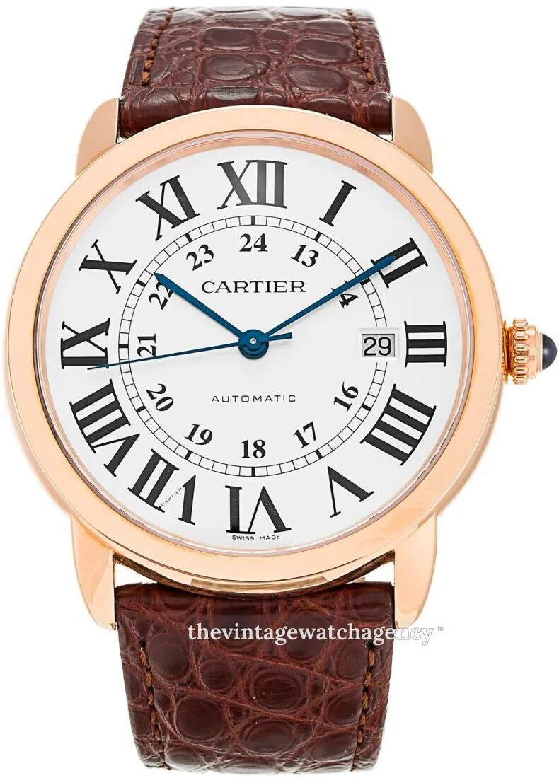 Cartier Ronde Solo de Cartier W6701009 42mm Rose gold Silver