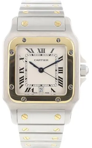 Cartier Santos Galbée 187901 29mm Yellow gold and Stainless steel White