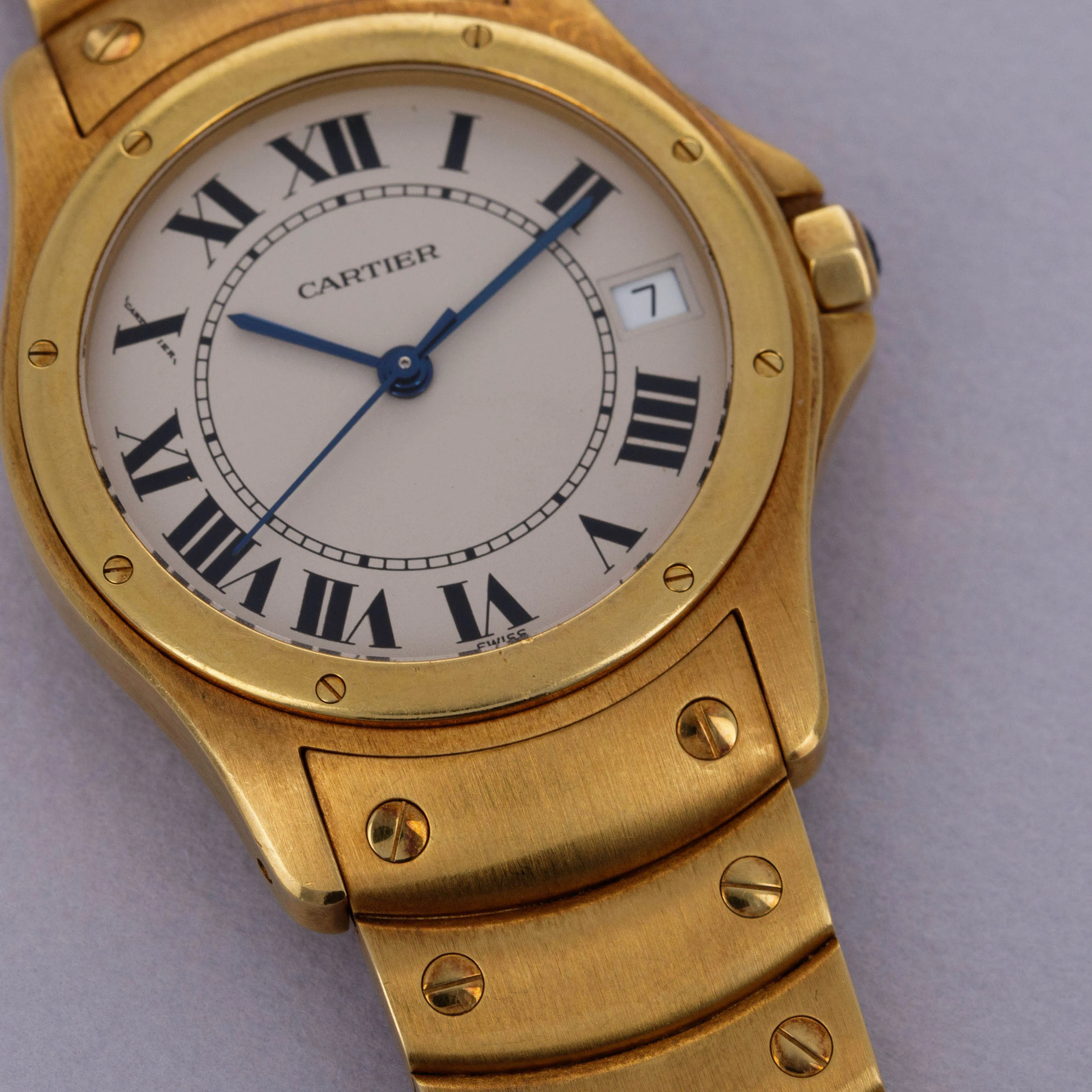 Cartier Santos Ronde 1900 1 33mm 18k yellow gold White 1