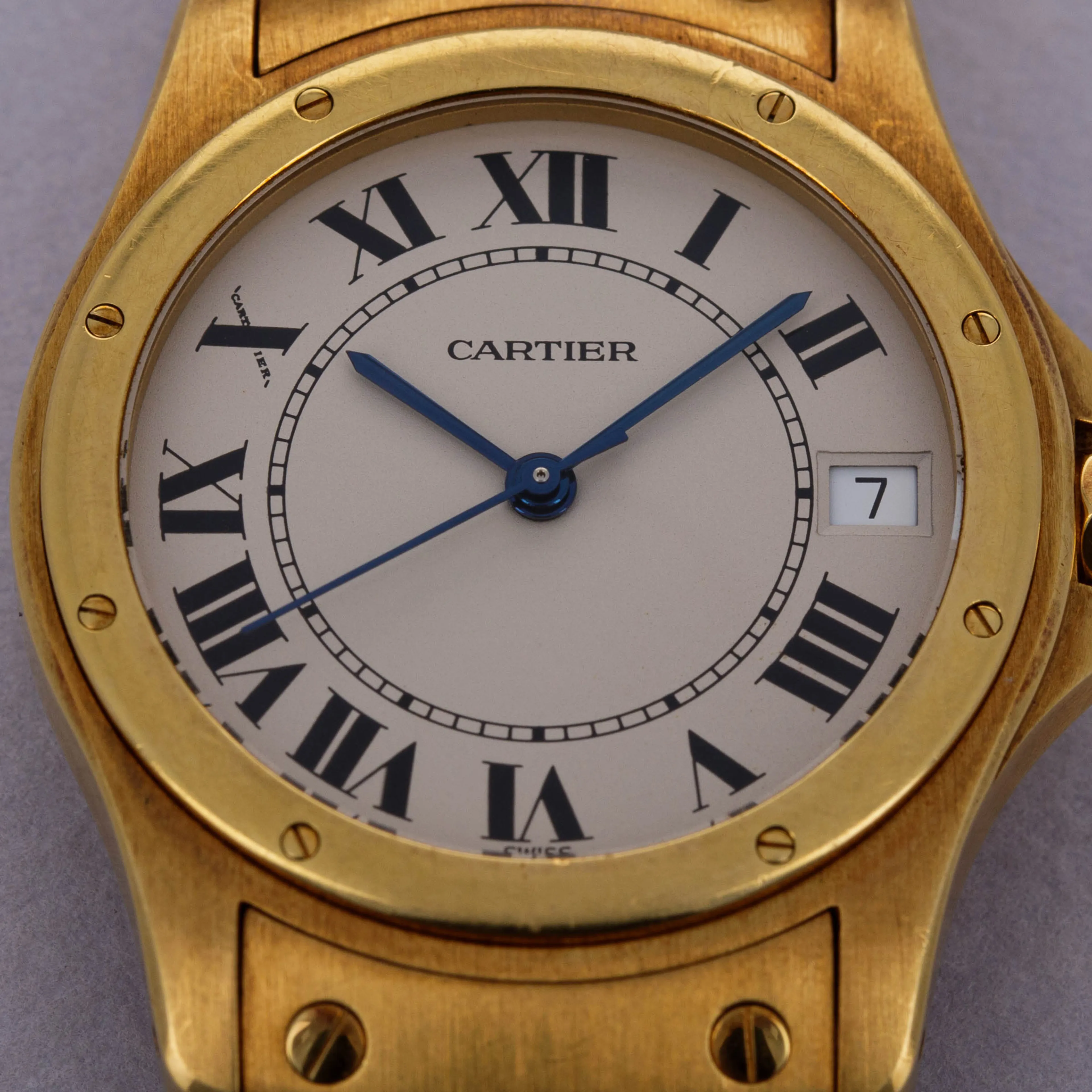 Cartier Santos Ronde 1900 1 33mm 18k yellow gold White 11