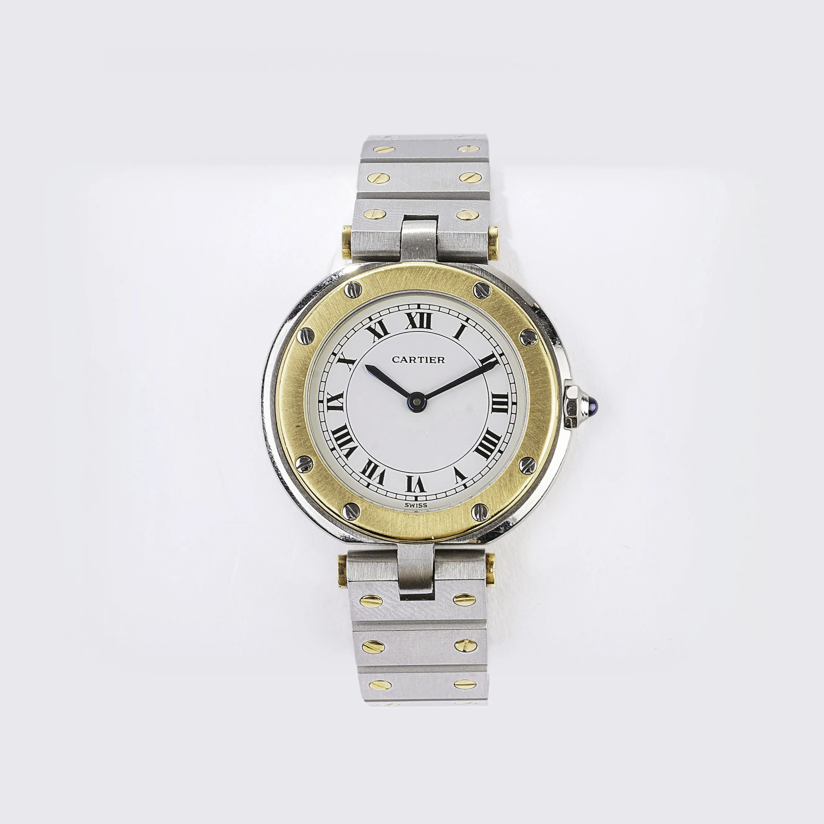 Cartier Santos Ronde 8191 27mm Stainless steel and 18k yellow gold White