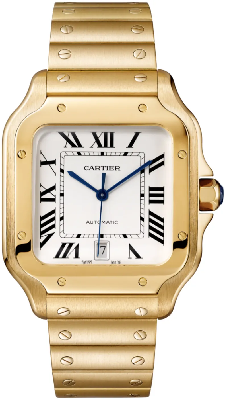 Cartier Santos WGSA0029 40mm Yellow gold and 18k yellow gold Opaline , Silver