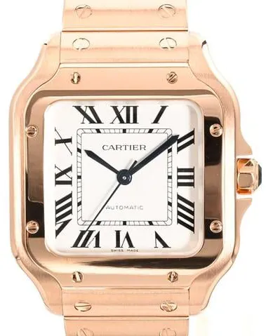 Cartier Santos WGSA0031 35mm Rose gold Silver