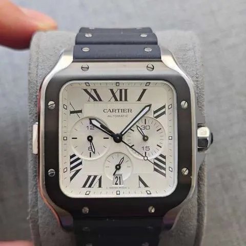 Cartier Santos WSSA0017 43.3mm Stainless steel Silver