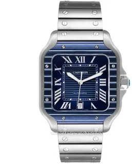 Cartier Santos WSSA0048 Stainless steel Blue