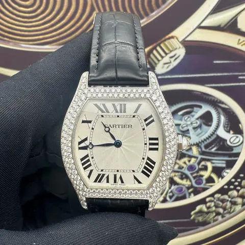 Cartier Tortue WA503851 34mm White gold Silver