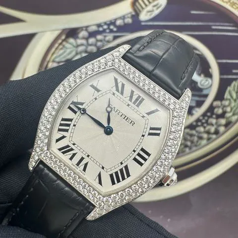 Cartier Tortue WA503851 34mm White gold Silver 1