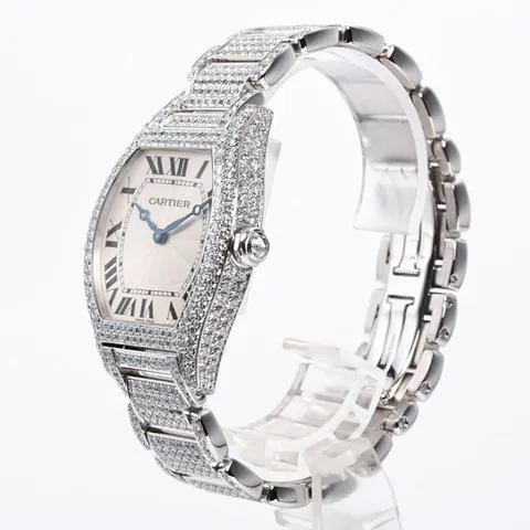 Cartier Tortue WA5043MC 34mm White gold Silver 1