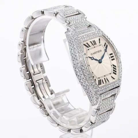 Cartier Tortue WA5043MC 34mm White gold Silver 2