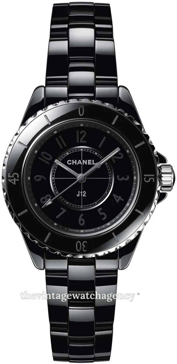 Chanel J12 H6346 33mm Black ceramic Black