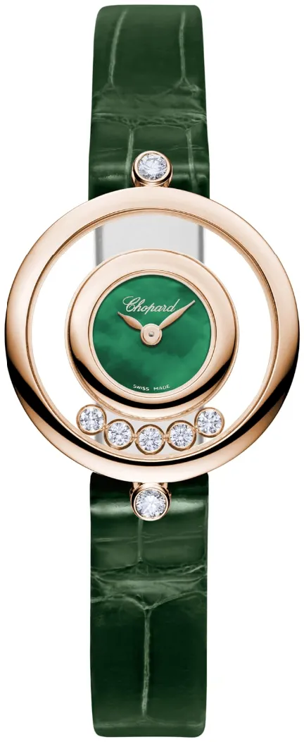 Chopard Happy Diamonds 209415-5002 26mm Rose gold and 18k rose gold Green and Mother-of-pearl