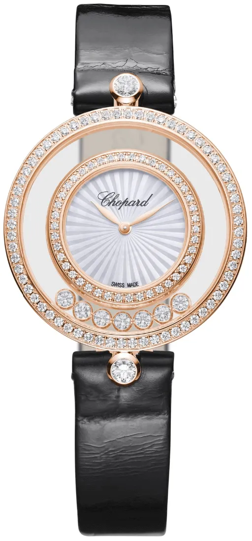 Chopard Happy Diamonds 209426-5201 32mm Rose gold and Diamond Mother-of-pearl