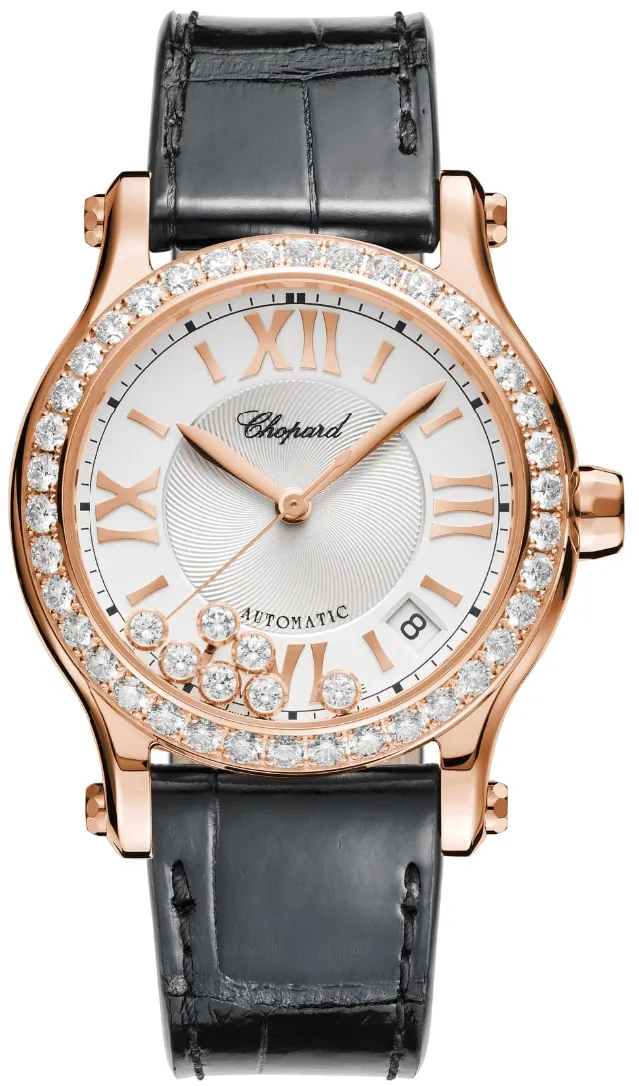 Chopard Happy Sport 274808-5003 36mm Rose gold and 18k rose gold Silver