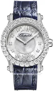 Chopard Happy Sport 274809-1001 36mm Diamond set 18 carat white gold White diamond set