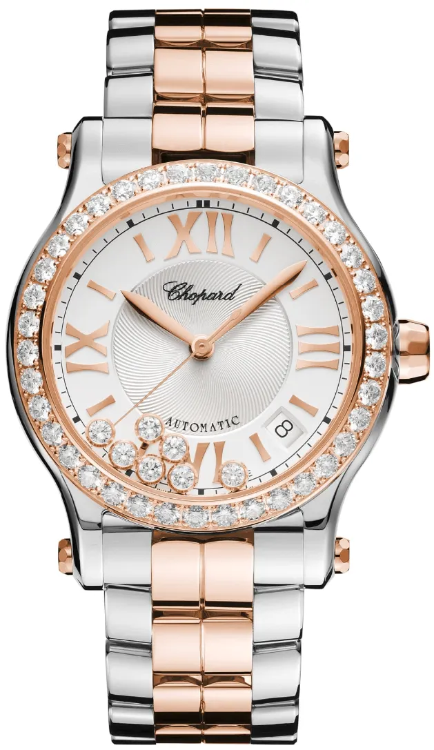 Chopard Happy Sport 278559-6004 36mm Rose gold and Stainless steel and 18k rose gold Silver