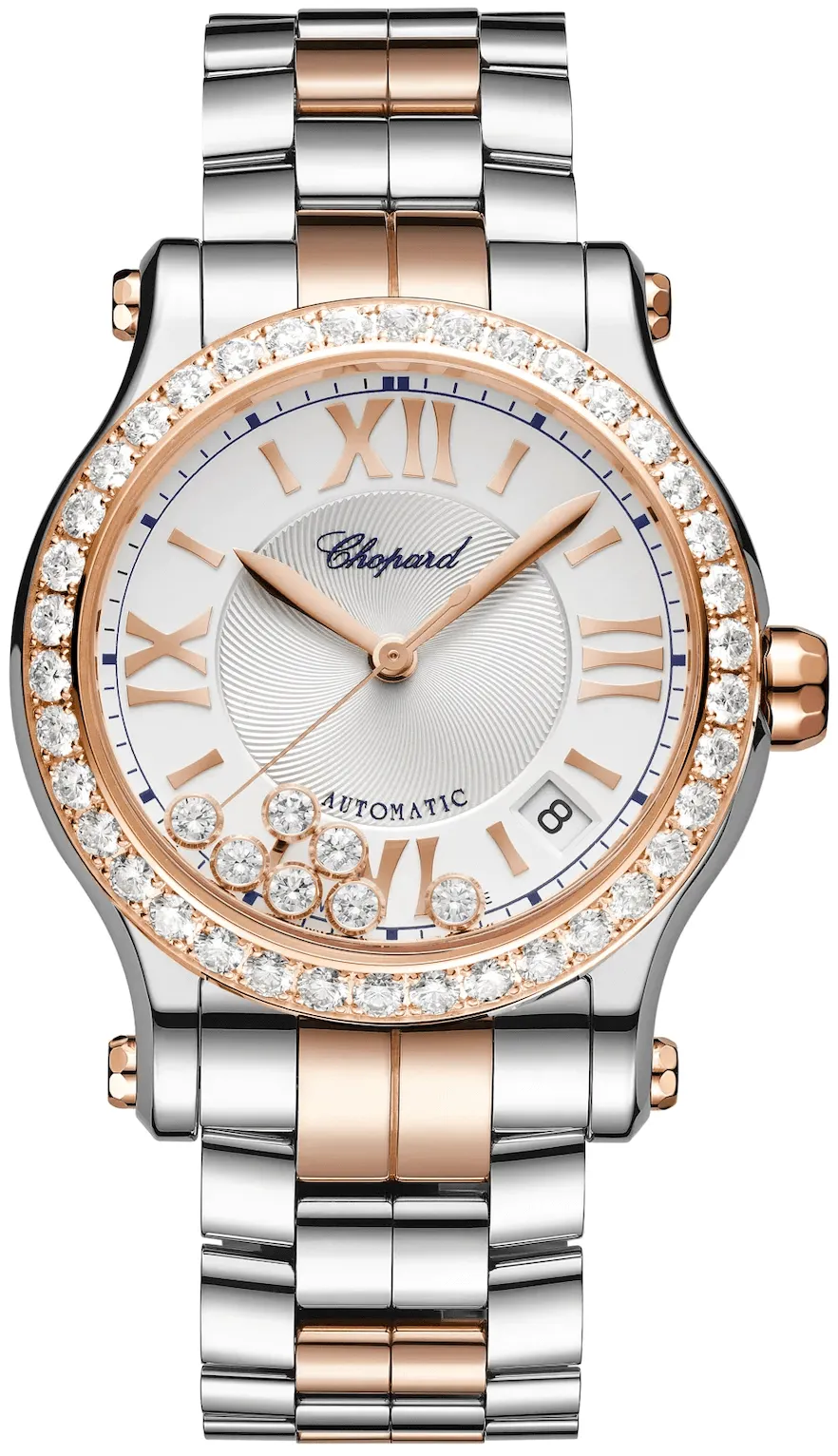 Chopard Happy Sport 278559-6025 36mm Rose gold and Stainless steel and 18k rose gold Silver