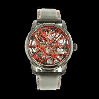 Claude Meylan Skeleton 6144 NR 43mm Stainless steel Red