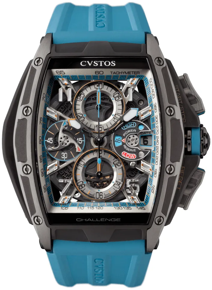 Cvstos Challenge III B00107.4176001 53.5mm Titanium Blue and White