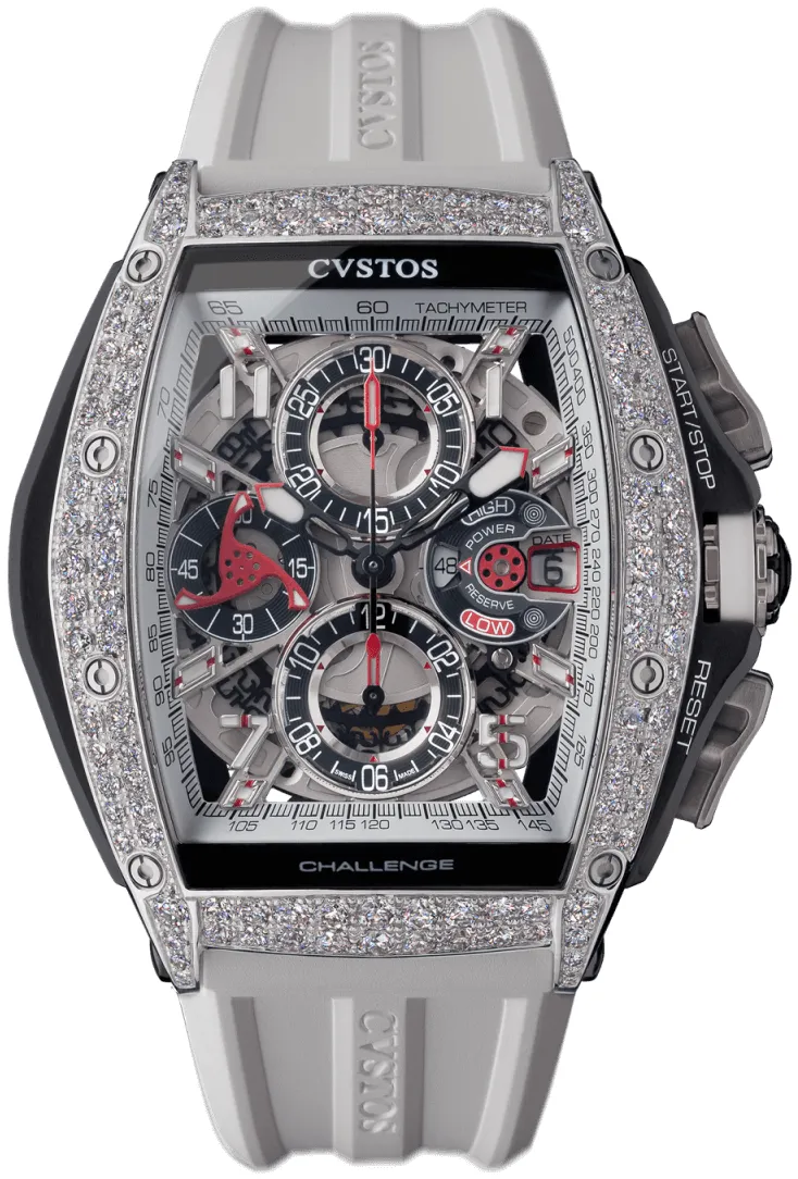 Cvstos Challenge B00107.4502007 59mm Stainless steel and Diamond Skeletonized