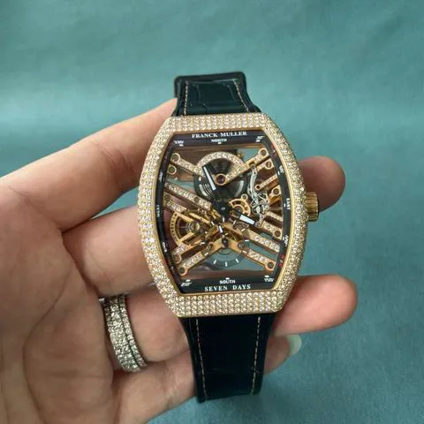 Franck Muller Vanguard V45 S6 SQT D MVT D 5NR 53.5mm Rose gold Skeletonized