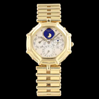 Gérald Genta Perpetual G2599.4 18-carat yellow gold White