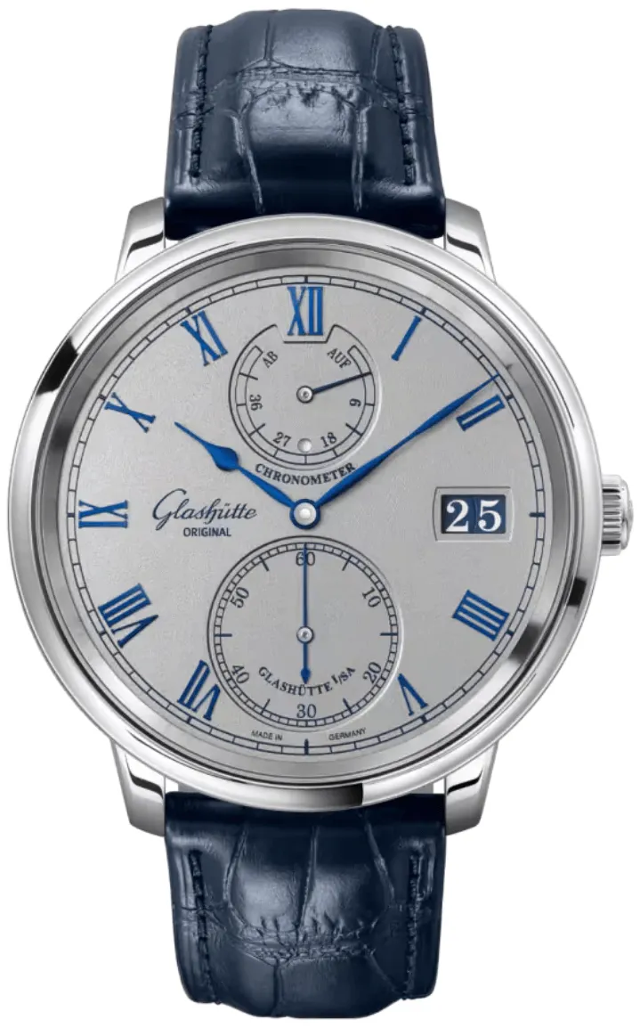 Glashütte Senator 1-58-08-01-04-61 42mm White gold Silver