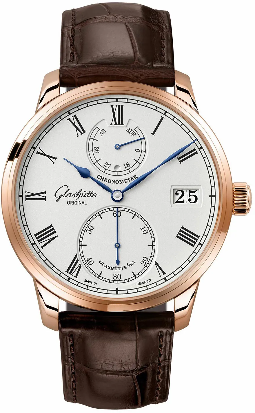 Glashütte Senator Chronometer 1-58-01-02-05-30 42mm Rose gold and 18k rose gold Silver