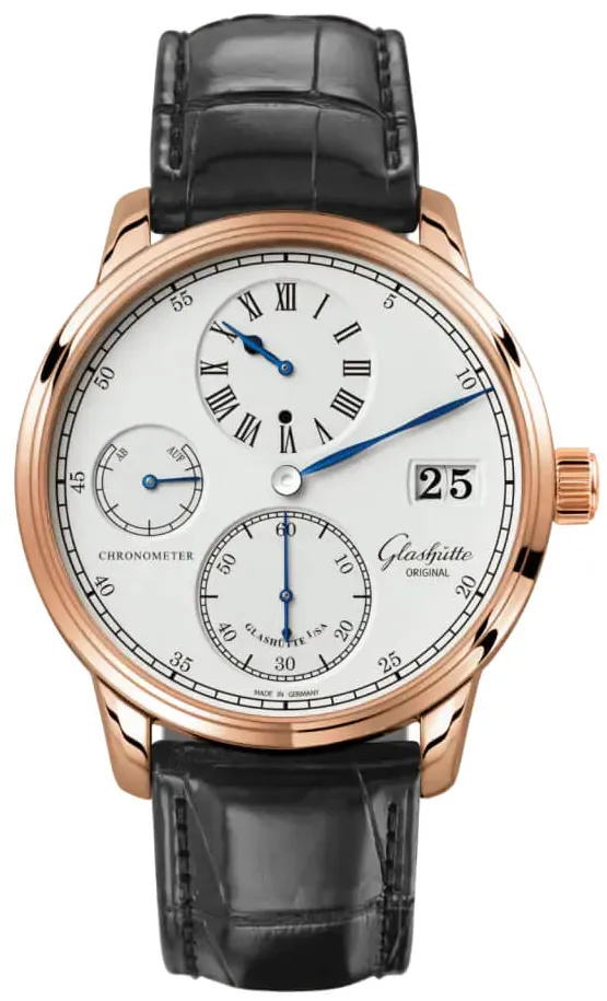 Glashütte Senator Chronometer Regulator 1-58-04-04-05-04 42mm Rose gold and 18k rose gold Silver