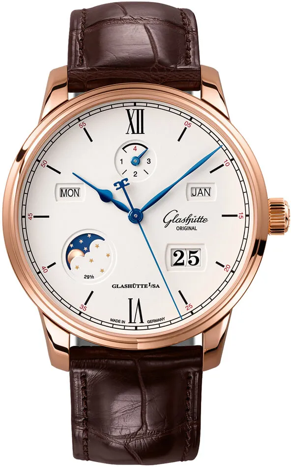 Glashütte Senator Excellence 1-36-02-02-05-61 42mm Rose gold and 18k rose gold Silver