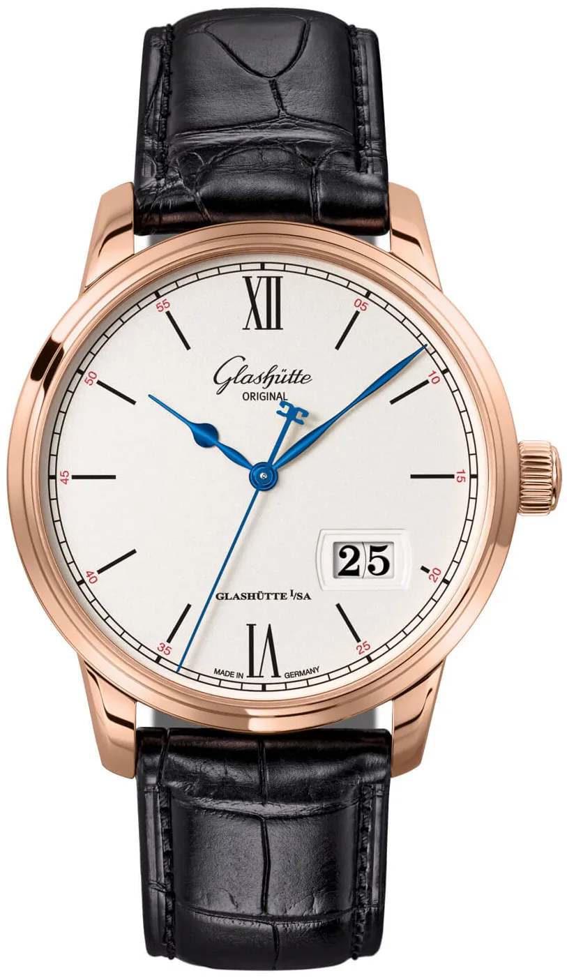 Glashütte Senator Excellence 1-36-03-02-05-61 40mm Rose gold and 18k rose gold Ivory , Silver