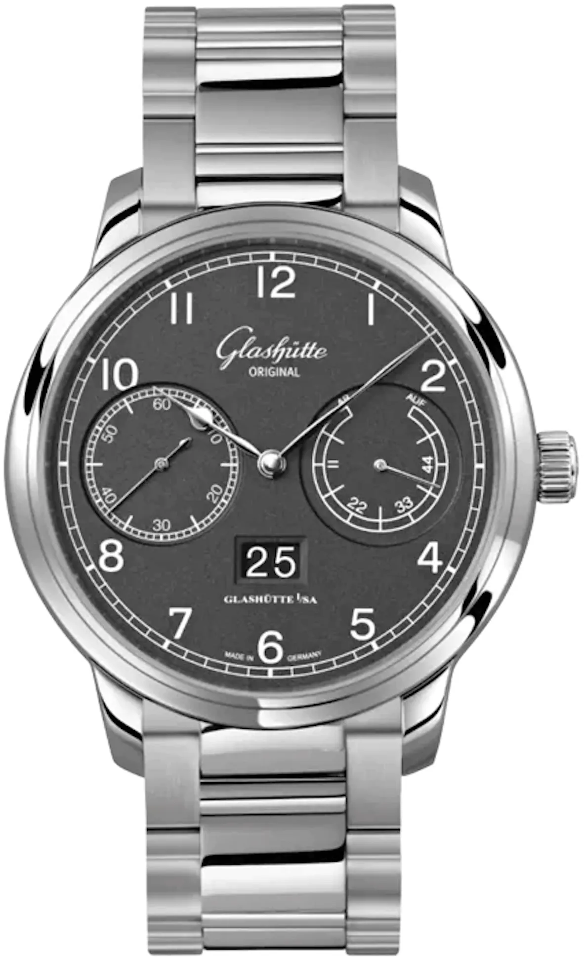 Glashütte Senator Observer 100-14-02-02-14 44mm Stainless steel Gray