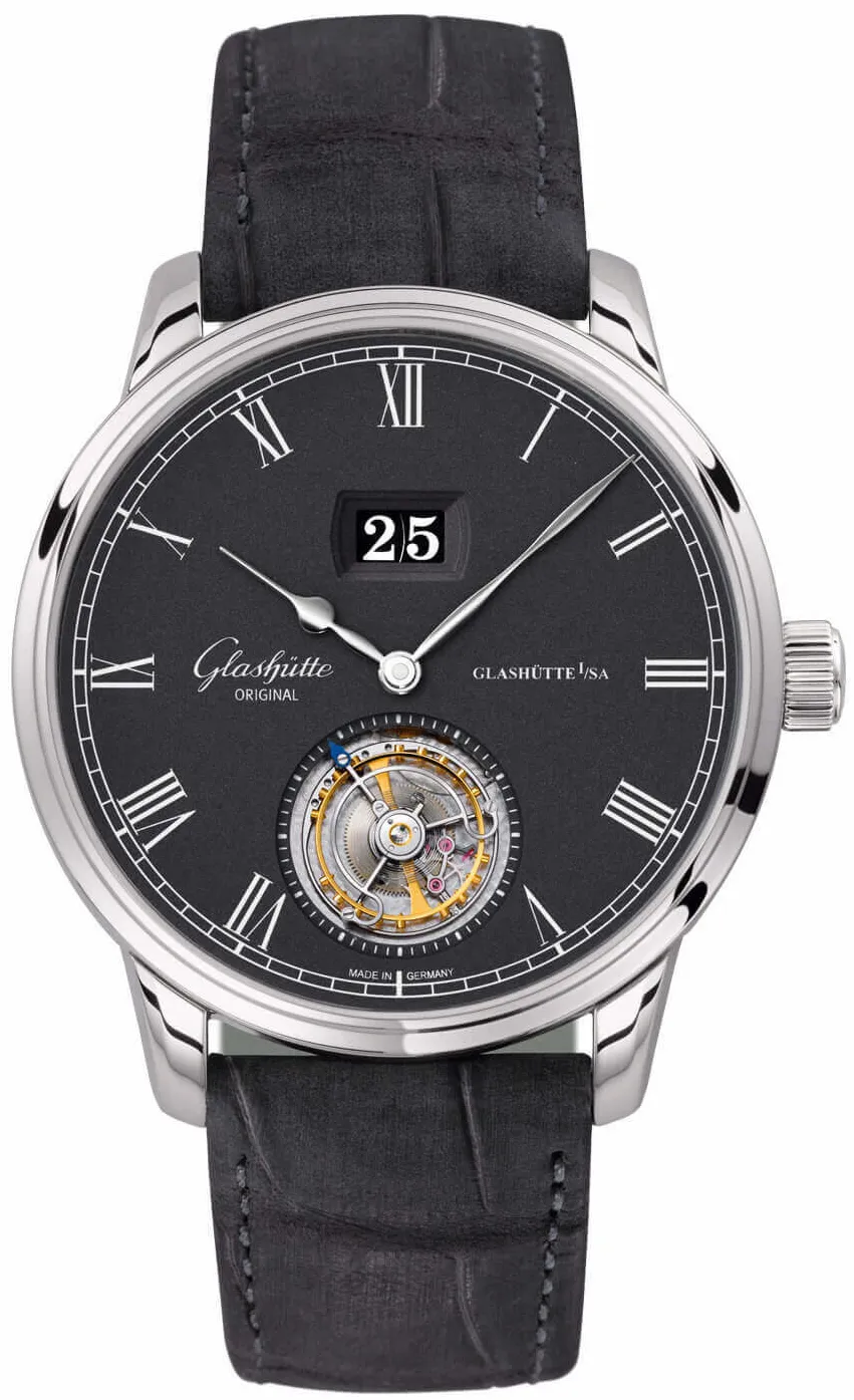 Glashütte Senator Tourbillon 1-94-03-04-04-04 42mm White gold and 18k white gold Gray