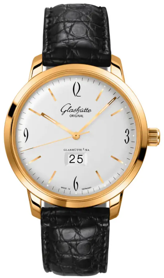 Glashütte Sixties Panorama Date 2-39-47-01-01-04 42mm Rose gold and 18k rose gold Silver and White