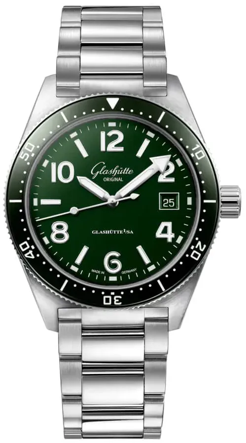 Glashütte Spezialist 1-39-11-13-83-70 39.5mm Stainless steel Green