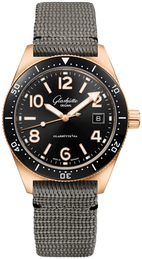 Glashütte Spezialist 1-39-11-17-91-34 39.5mm Rose gold and 18k rose gold Black