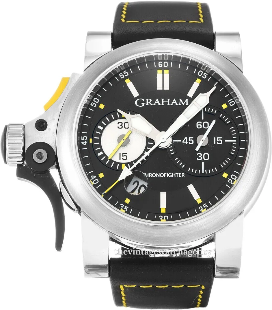 Graham Chronofighter 2TRAS.B01A 46mm Stainless steel Black