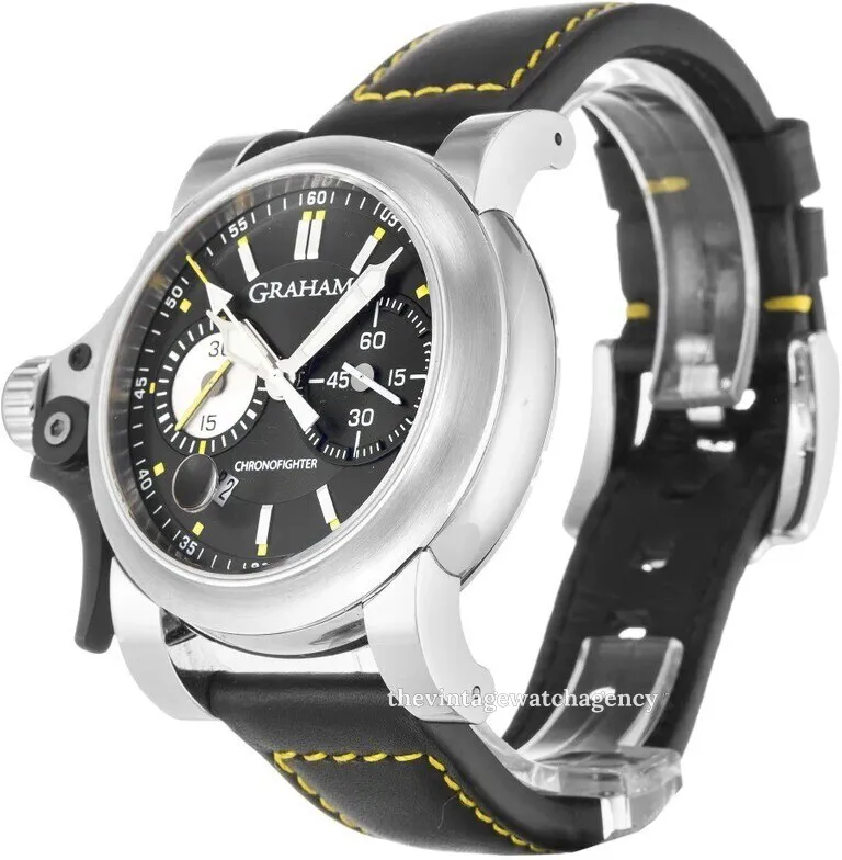 Graham Chronofighter 2TRAS.B01A 46mm Stainless steel Black 1