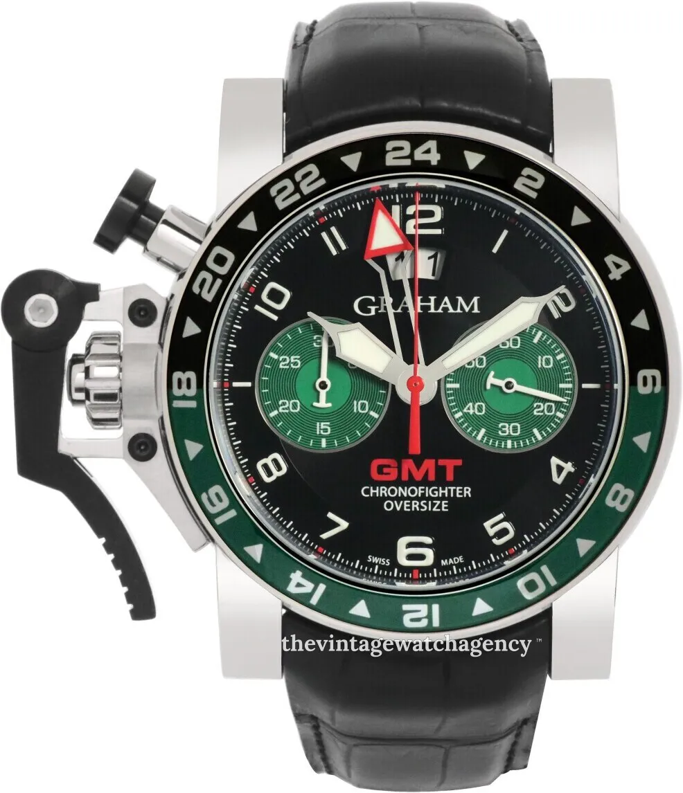 Graham Chronofighter Oversize 2OVGS.B12A 47mm Stainless steel Black