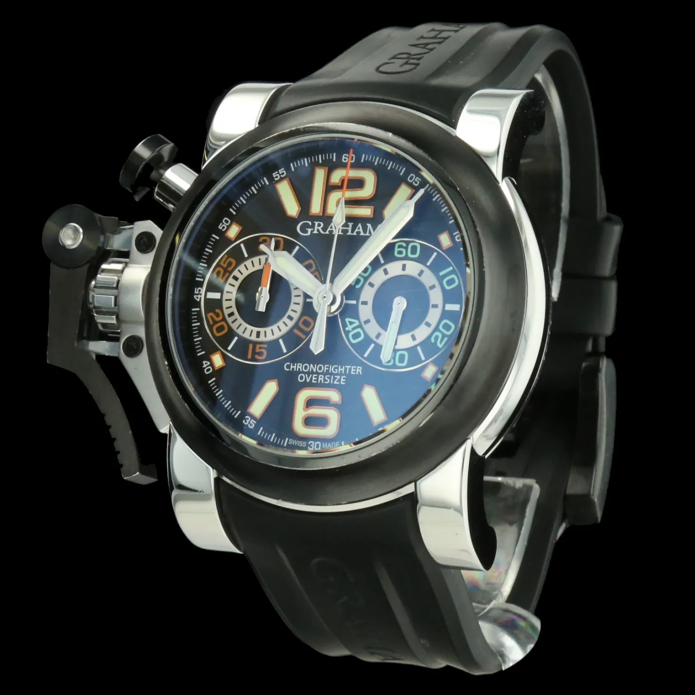 Graham Chronofighter Oversize 20VAV.B13A 47mm Stainless steel Black 1