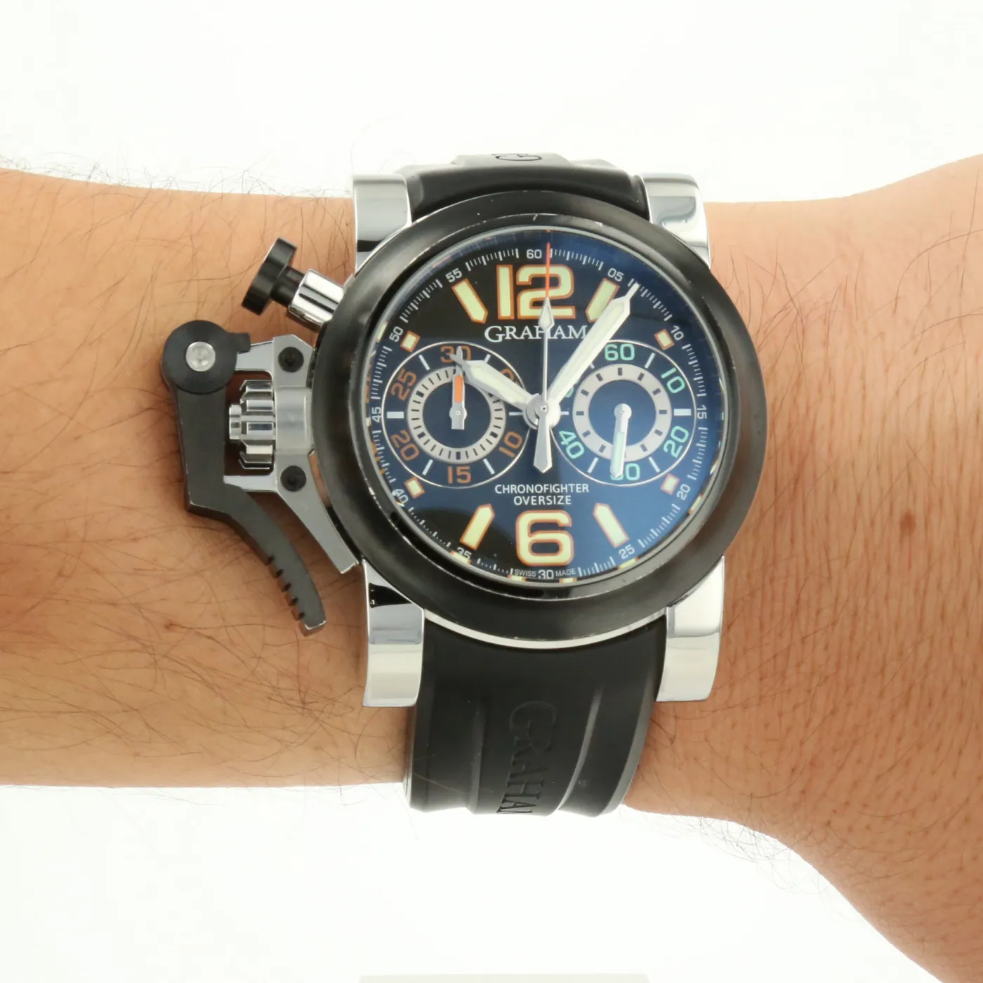 Graham Chronofighter Oversize 20VAV.B13A 47mm Stainless steel Black 2