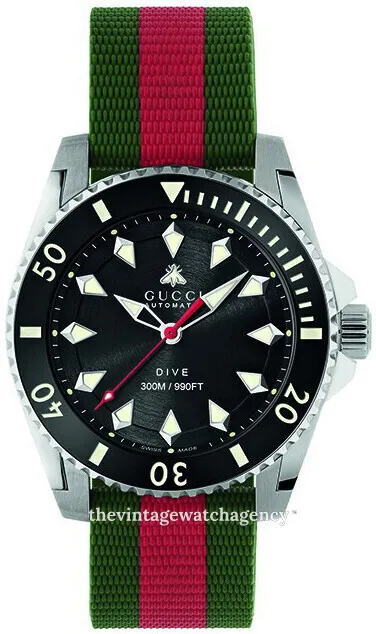 Gucci Dive YA136349 40mm Stainless steel Black