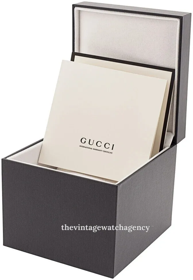 Gucci G-Frame YA128521 Brushed/polished gold toned steel White 1