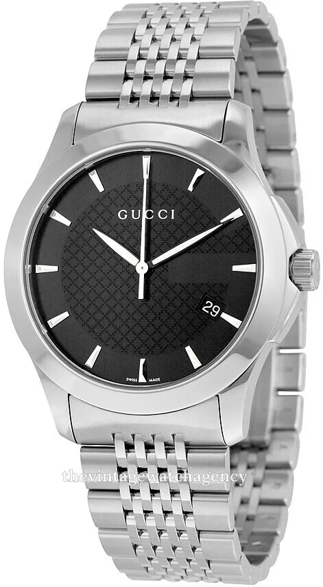 Gucci G-Timeless YA126402 38mm Stainless steel Black