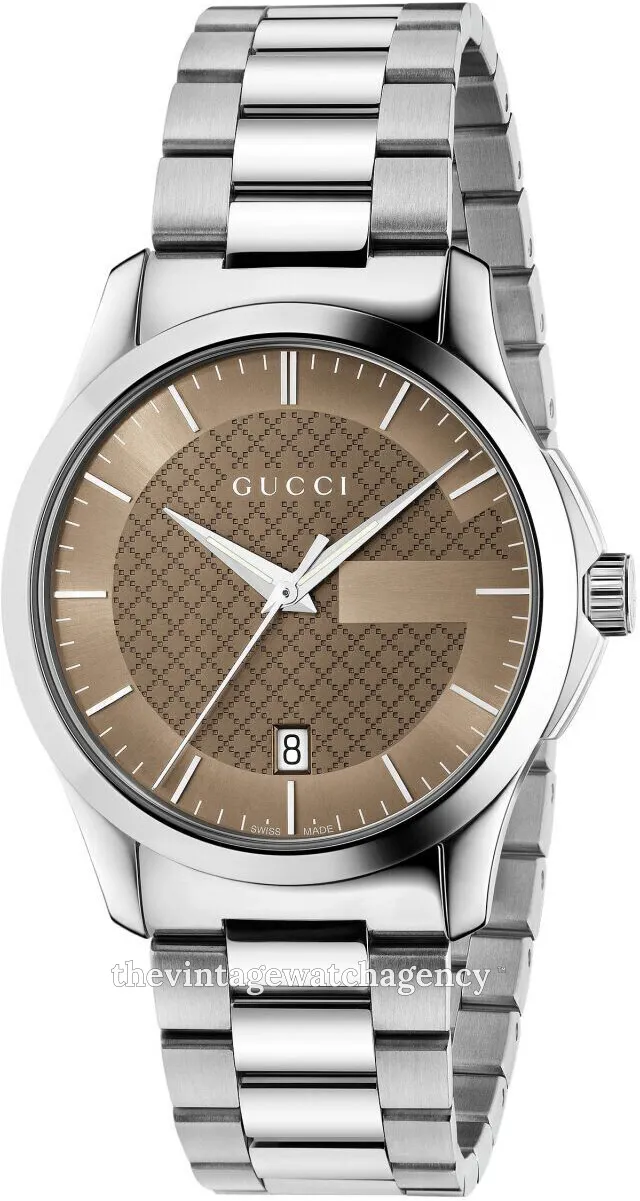 Gucci G-Timeless YA126445 38mm Stainless steel Brown