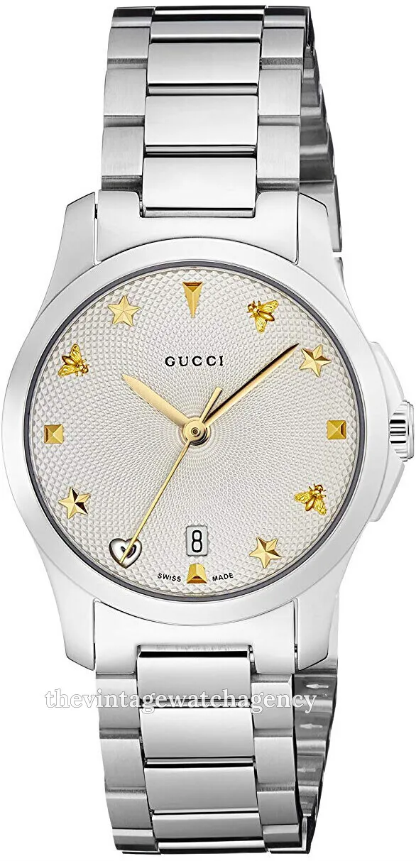 Gucci G-Timeless YA126572 27mm Stainless steel Silver