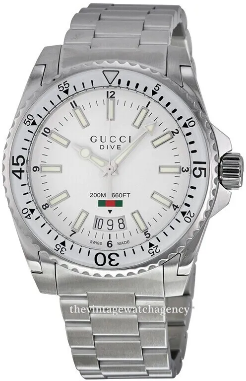 Gucci YA136302 40mm Stainless steel White